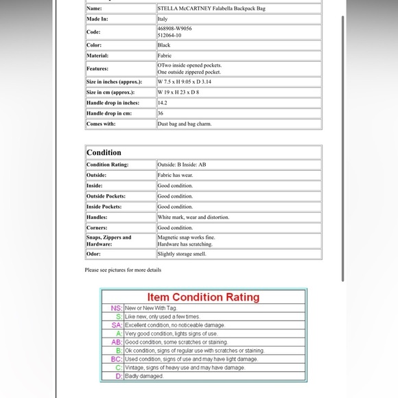 Stella McCartney Black Backpack - Picture 15 of 15